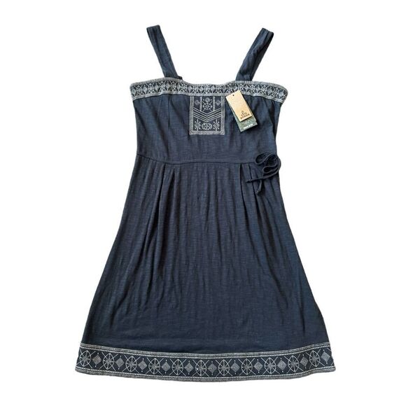 Prana Dresses & Skirts - Prana Tribal Embroidered 100% Cotton Indie Sundress Coal NWT Size Large